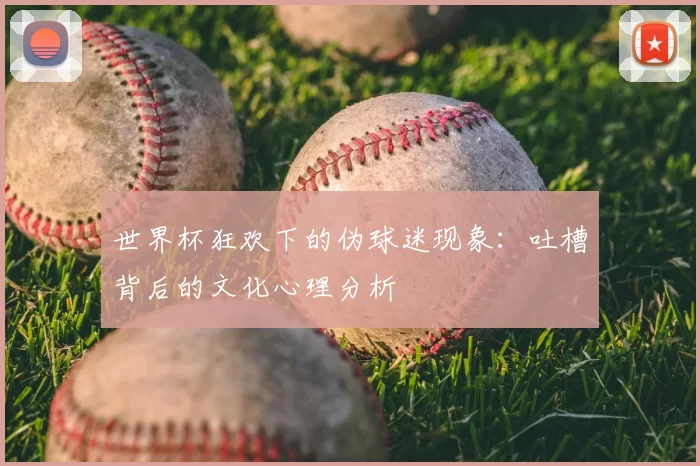 世界杯狂欢下的伪球迷现象:吐槽背后的文化心理分析
